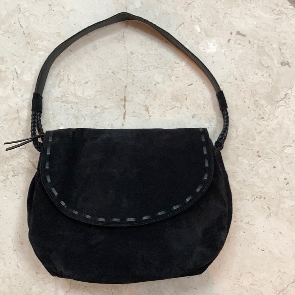 J Jill Black Suede Hobo Bag
